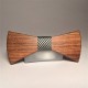Wooden bow tie with cufflinks and pocket square