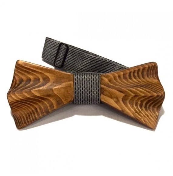 Wooden bow tie 3d