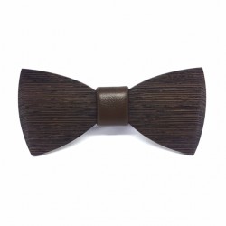 Wooden bow tie DEEP BROWN