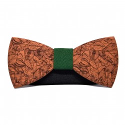 Wooden bow tie with patterns RUSTIC