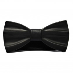 Hand-carved wooden bow tie BLACK