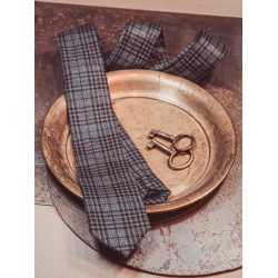 Checkered wool tie