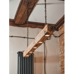 Wooden beam lamp