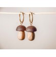 Boletus mushrooms earrings